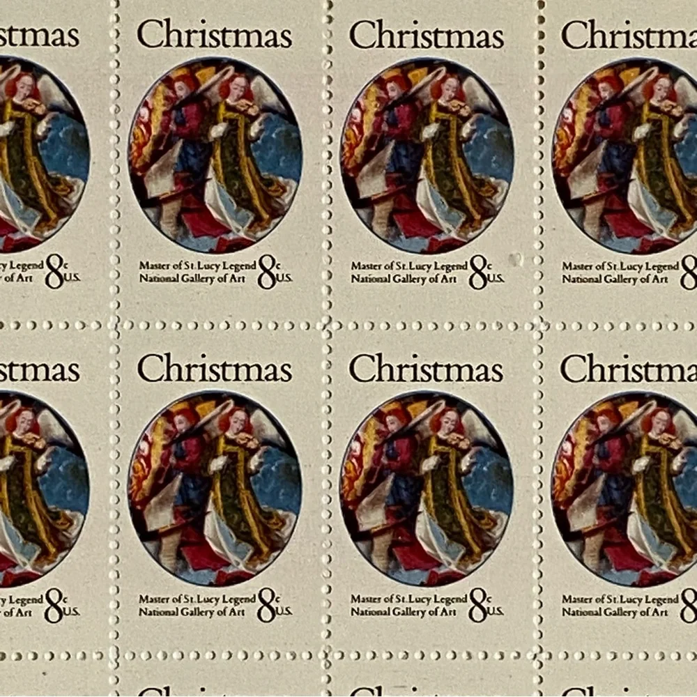 Christmas Stamps 1972 Master of St. Lucy Legend MNH 8 cent Sheet of 50 1471 Vtg